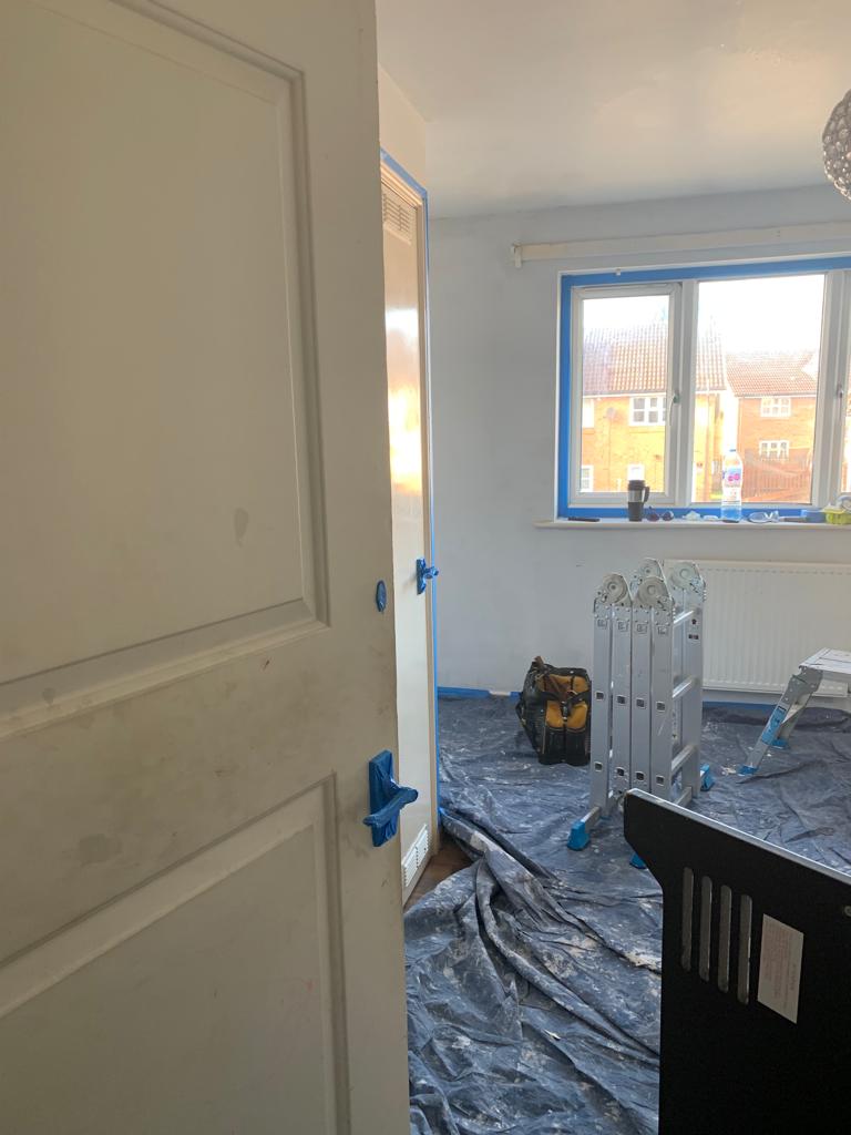 329317860_1223279911936110_7646478008410678799_n Marking areas off for painting